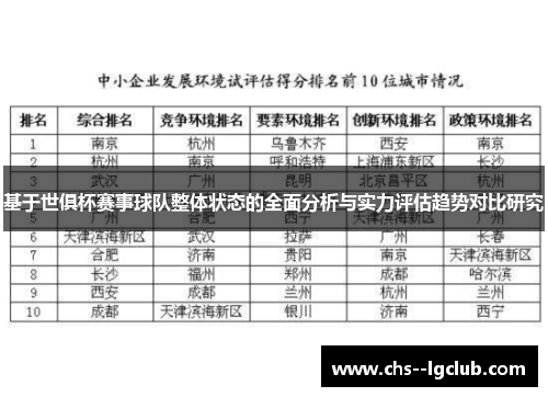 基于世俱杯赛事球队整体状态的全面分析与实力评估趋势对比研究